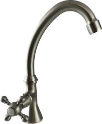 Grifo de lavabo PB Classic con pomo de estrella agua fría con caño alto acero inoxidable 1208855672