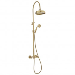 Conjunto de ducha PB Classic de superficie con columna telescópica y manetas de estrella con efecto lluvia bronce 1208855932