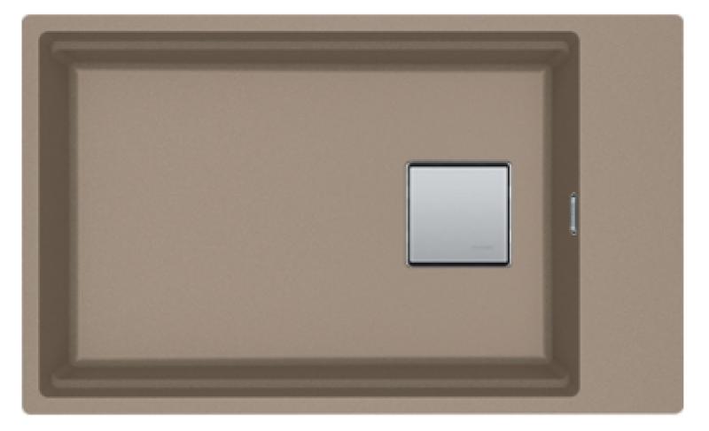 Fregadero Franke Kubus KNG 110.62 72x42 granito gris topo bajo encimera con grifería 125.0527.563