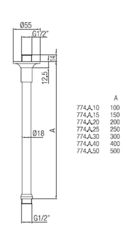 Brazo de ducha PB Classic para techo color bronce 30cm 1208898952