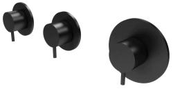 Termostato Waterevolution Flow de ducha empotrado con 2 válvulas de cierre negro mate 1208916222
