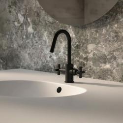 Grifo de lavabo Waterevolution Cruz negro mate 1208916592
