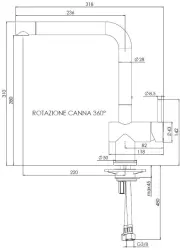 Grifo de cocina Reginox Yadkin con caño giratorio cromo K1060K R31674