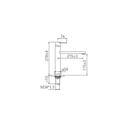 Grifo Monomando de cocina CARESSI Acero inoxidable CA102I ECO 1208920620