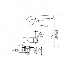 Mezclador monomando de cocina CARESSI Acero inoxidable CA108I ECO 1208920626