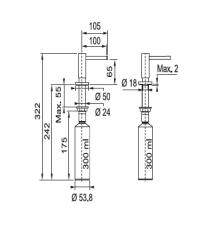 Dispensador de jabón Franke empotrable Active cromado 119.0547.902