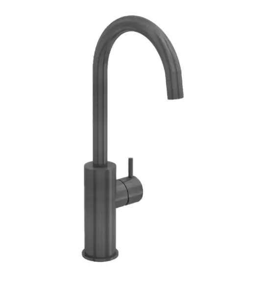 Grifo Waterevolution Flow para lavabo modelo alto PVD gris plomo T1121FGME