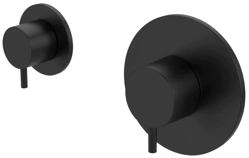 Termostato Waterevolution Flow de ducha empotrado con 1 válvula de desvío negro mate 1208920978