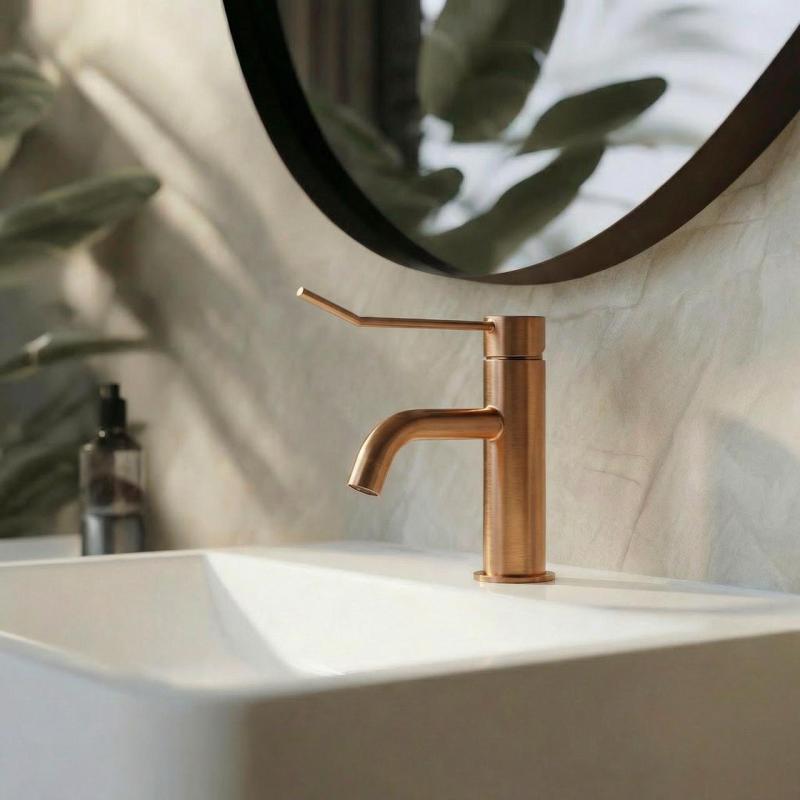 Grifo de lavabo Waterevolution Flow incluido tapón clic PVD cobre satinado T111CPE