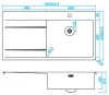 Caressi RVS Spoelbak rechts met afdruip links CAPP50ABR B100xL52 opbouw onderbouw en vlakinbouw 1208921300