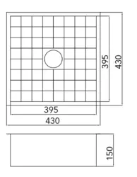 Fregadero de azulejos Caressi Cato 40cm bajo encimera CATO4040 1208921378