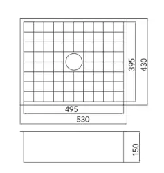 Fregadero de azulejos Caressi Cato 50cm bajo encimera CATO5040 1208921379