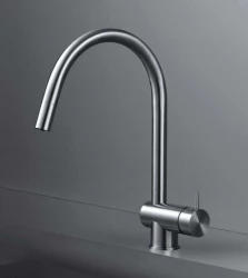 Grifo monomando de cocina Waterevolution Flow de acero inoxidable con caño extraíble T155IE