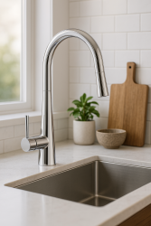 Grifo de cocina DEMM con caño extraíble cromado 1208947332