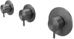 Termostato Waterevolution Flow  de ducha empotrado con 2 válvulas de cierre Gun Metal 1208948847