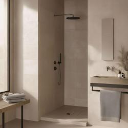 Termostato de ducha empotrado Waterevolution Flow con 1 grifo inversor, color gris metalizado 1208948849