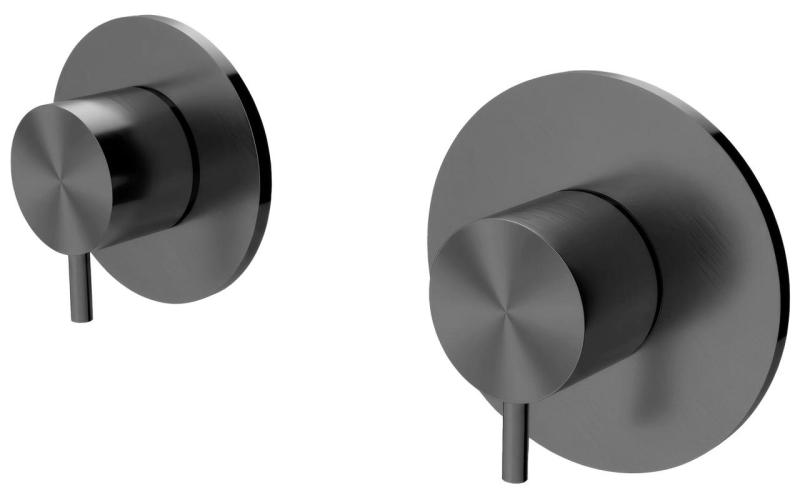 Termostato de ducha empotrado Waterevolution Flow con 1 grifo inversor, color gris metalizado 1208948849