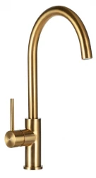 Grifo de cocina Lorreine Mersey Gold PVD dorado con caño giratorio 1208952359