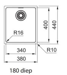 Fregadero de acero inoxidable Franke Maris MRX 210.34 de montaje enrasado y bajo encimera 127.0568.038