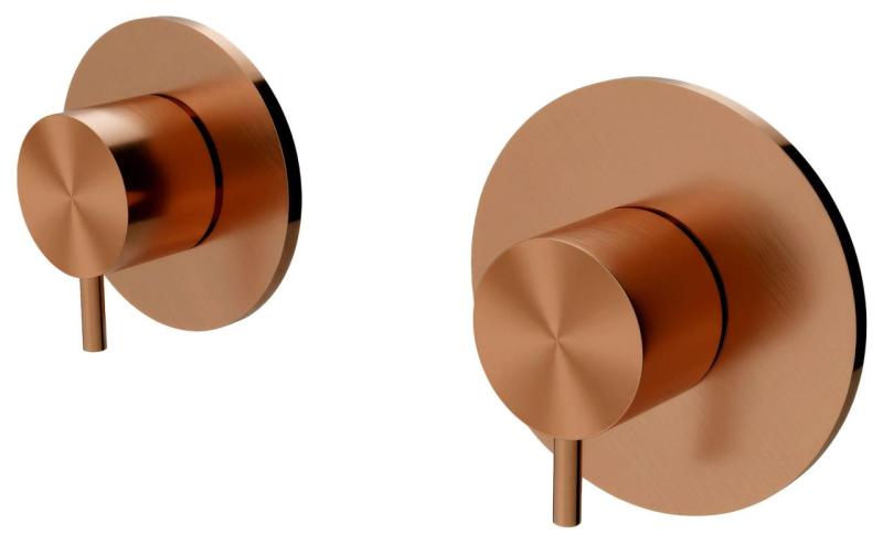 Termostato de ducha empotrado Waterevolution Flow con 1 válvula de cambio de cobre