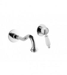 Mezclador PB Nostalgic de lavabo monomando empotrado Caño Vintage 21cm cromado