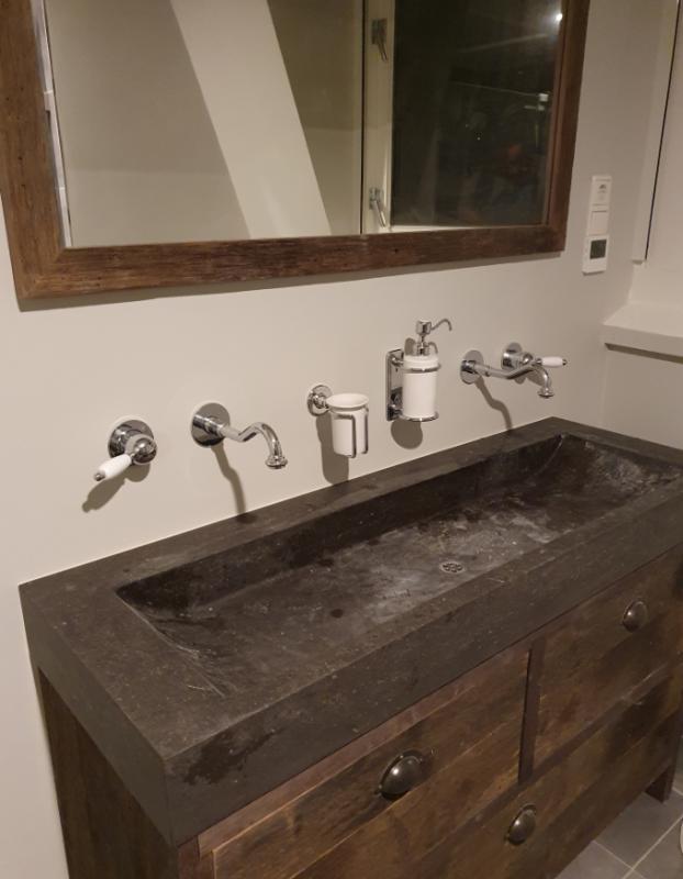 Mezclador PB Nostalgic de lavabo monomando empotrado Caño Vintage 21cm cromado