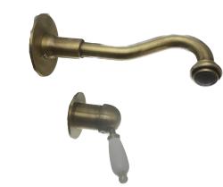 Mezclador PB Nostalgic Monomando empotrado de lavabo Caño Vintage 21cm en color Bronce