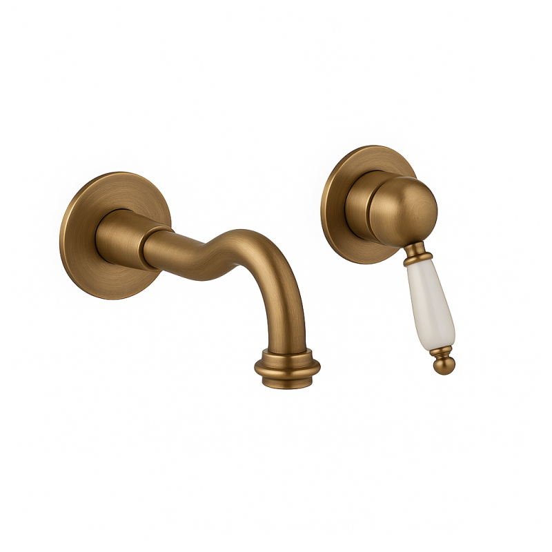 Mezclador PB Nostalgic Monomando empotrado de lavabo Caño Vintage 21cm en color Bronce