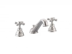 Mezclador de lavabo Cisal Arcana Ceramic 3 orificios acero inoxidable AC0010202A