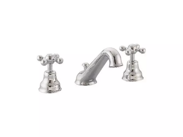 Mezclador de lavabo Cisal Arcana Ceramic 3 orificios acero inoxidable AC0010202A