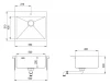 Ausmann Weser RVS spoelbak PVD Gold 55x51 met kraangat onderbouw vlakbouw en opbouw 1208952973