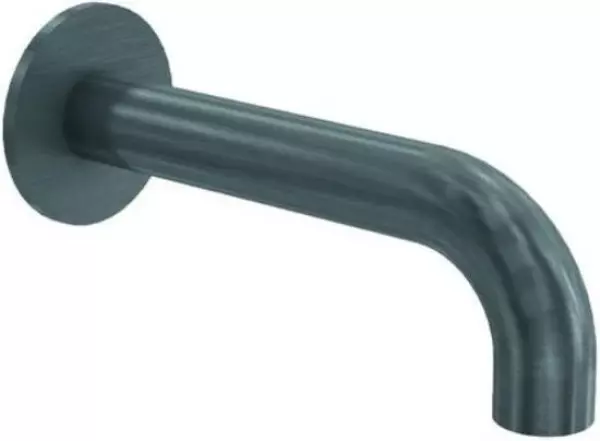 Caño Waterevolution Flow para bañera 15cm completamente de acero inoxidable en color gris plomo T1671.GME