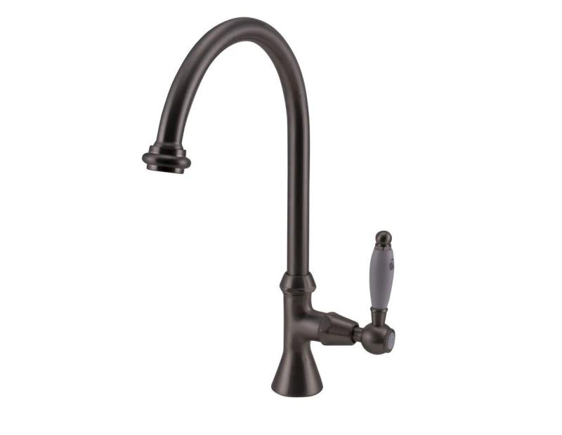 Grifo de lavabo PB Classic con palanca blanca agua fría con caño alto redondo acero inoxidable 1208953279