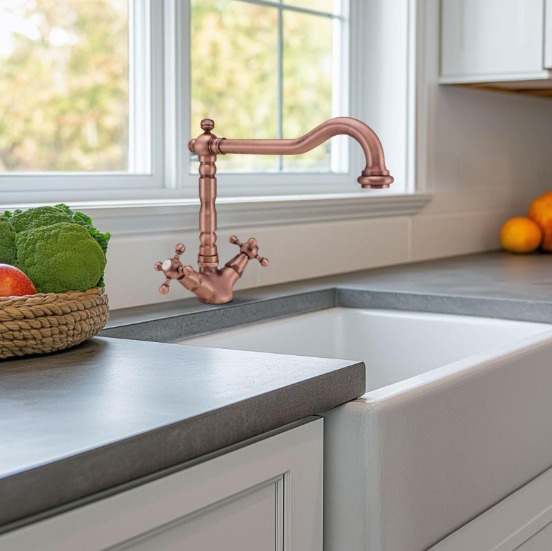 Grifo de cocina  PB Classic Nostalgic V1910 Cobre con caño giratorio 1208953526