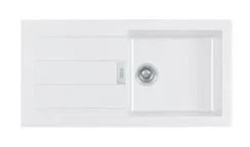 Franke Sirius 2 S2D 611 fregadero de plástico con escurridor blanco sobre construcción 100x50 143.0634.551