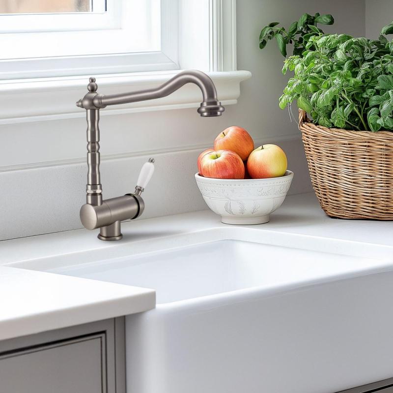 Grifo de cocina PB Vintage Nostalgic de ventana abatible de acero inoxidable 1208953757