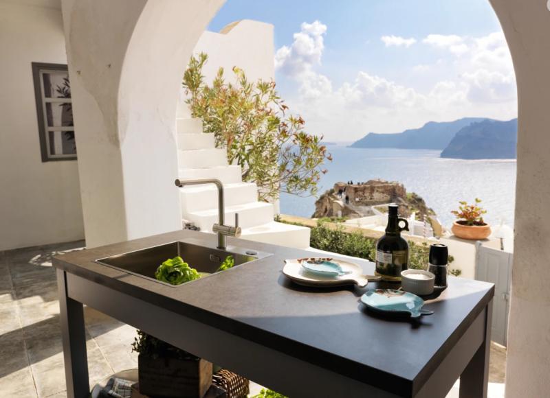 Grifo de cocina Franke Atlas Neo caño giratorio pvd gris plomo 115.0628.207