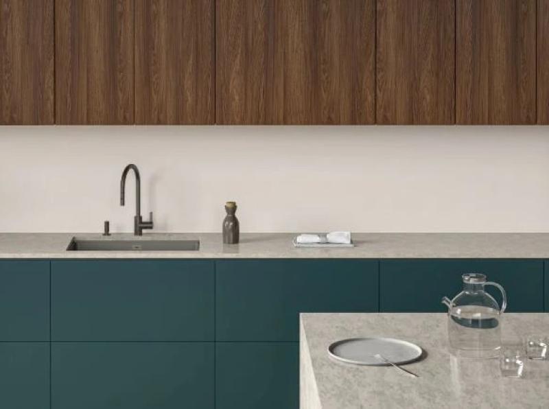 Grifo de cocina Franke Eos Neo con caño extraíble efecto spray pvd gris plomo 115.0628.256