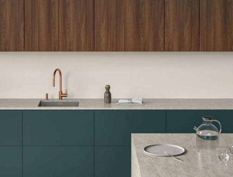 Grifo de cocina Franke Eos Neo con caño extraíble efecto spray pvd cobre 115.0628.254