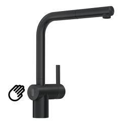 Grifo de cocina Franke  Atlas Neo Sensor negro satinado con  Atlas Neo con caño extraíble 115.0625.527