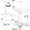 Franke Orbit massief rvs lage Keukenkraan met uittrekbare uitloop inox 1208953831