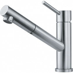 Grifo bajo de cocina Franke Orbit de acero inoxidable macizo con caño extraíble acero inoxidable 115.0569.461