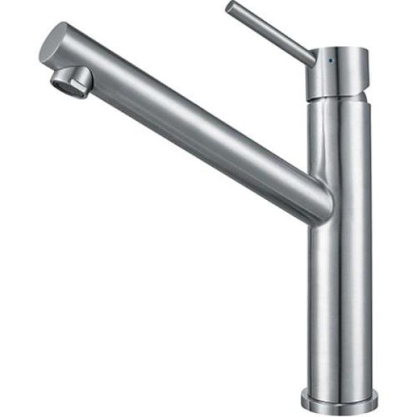 Grifo alto de cocina Franke Orbit de acero inoxidable macizo con caño giratorio acero inoxidable 115.0600.928