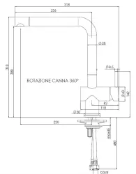 Grifo de cocina Reginox Yadkin blanco mate con caño giratorio R34767