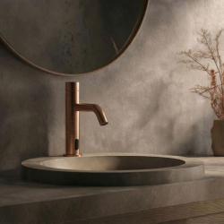 Grifo de lavabo electrónico Waterevolution Flow infrarrojos alimentado por pilas color cobre T110ECPE
