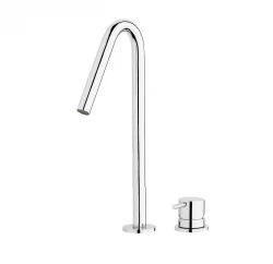 Grifo Waterevolution Flow de 2 orificios para lavabo cromado con caño alto V 227mm T1122V01