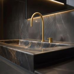 Grifo Waterevolution Flow de 2 orificios para lavabo latón satinado T1121ULE