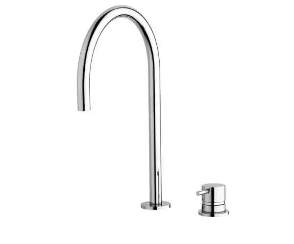 Grifo Waterevolution Flow de 2 orificios para lavabo cromado con caño bajo U 213mm T1122U01