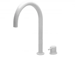 Grifo Waterevolution Flow de 2 orificios para lavabo blanco con caño alto U 213mm T1122UBR