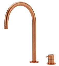 Grifo para lavabo Watervolution Flow de 2 orificios, cobre cepillado PVD con caño alto de 200 mm T1122UCPE